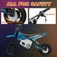 thumbnail image 4 of Electric Dirt Bike for Kids 6+, 24V Motorcycle, Electric Motorbike, 5-10 mph, High/Low Speeds-Blue, 4 of 7