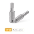 thumbnail image 3 of Uxcell 2pcs H4.0 Hex Screwdriver Bit 1/4" Hex Shank 25mm/1" Length Magnetic Hexagon Head Hex Bits S2 Steel Screw Driver Bit, 3 of 6