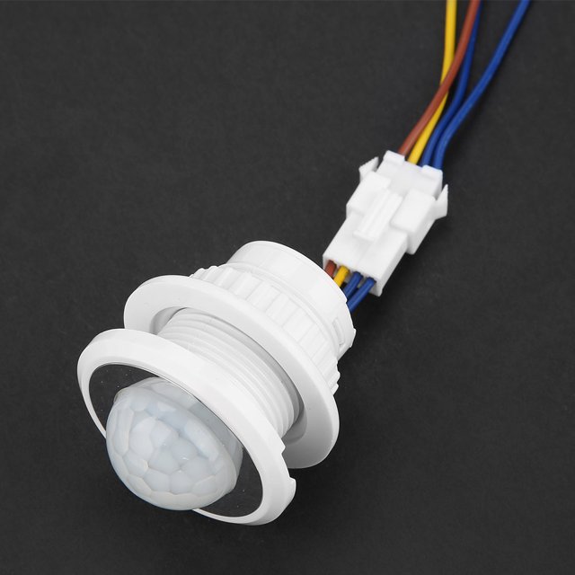Mr 1-40W HW06A HW08F Motion Automatic Infrared Switch Sensor With DC Cable For LED Strip, Round Light White Sensor Detector