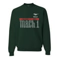 thumbnail image 2 of Wild Bobby, Ford Mustang 50 Years Logo Mach 1 Classic Emblem, Cars and Trucks, Unisex Crewneck Graphic Sweatshirt, Forest Green, Small, 2 of 4