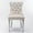 Beige with Steel Leg, variant on Elegant Button Tufted Dining Chairs, High-end PU and Velvet Upholstered Dining Chairs with Nailhead Back and Ring Pull Trim, Solid Wood Dining Chairs for Dining Room (White Black with PU,Set of 8)