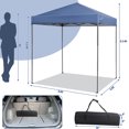 thumbnail image 3 of Gymax Patio 6.6 x 6.6ft Outdoor Pop-up Canopy Tent UPF 50+ Portable Sun Shelter Blue, 3 of 10