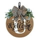 thumbnail image 1 of Front Door Wreath Decorative Hanging Plaques, Last Name Year Round, Wooden Frame, Festive Home Decor, Easy Installation, Metal Rolling, For Office, Elegant Door Accent,topliu, 1 of 7