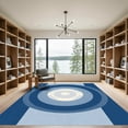thumbnail image 2 of ODIKA 4'x6' Machine Washable Non-Slip Area Rug, Geometric Navy Blue High Traffic Rug, Blue, 1069031, 2 of 7