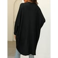 thumbnail image 4 of YOGAFOX Women's Fall Waffle Sweater Cardigan Batwing Long Sleeve Loose Open Front Knit Coat S-XXL, 4 of 5