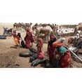 thumbnail image 2 of Molina, Elena 14x11 White Modern Wood Framed Museum Art Print Titled - So Much ActIVity Around The Well At Borkou Desert-Tchad, 2 of 4