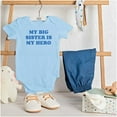 thumbnail image 3 of My Big Sister My Hero Little Sis Love Romper Boys or Girls Infant Baby Brisco Brands 18M, 3 of 7