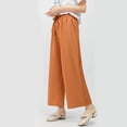 thumbnail image 2 of YDLCAFD Women's Nine Point Wide Leg Pants Culottes Spring And Autumn Ice Silk, 2 of 6