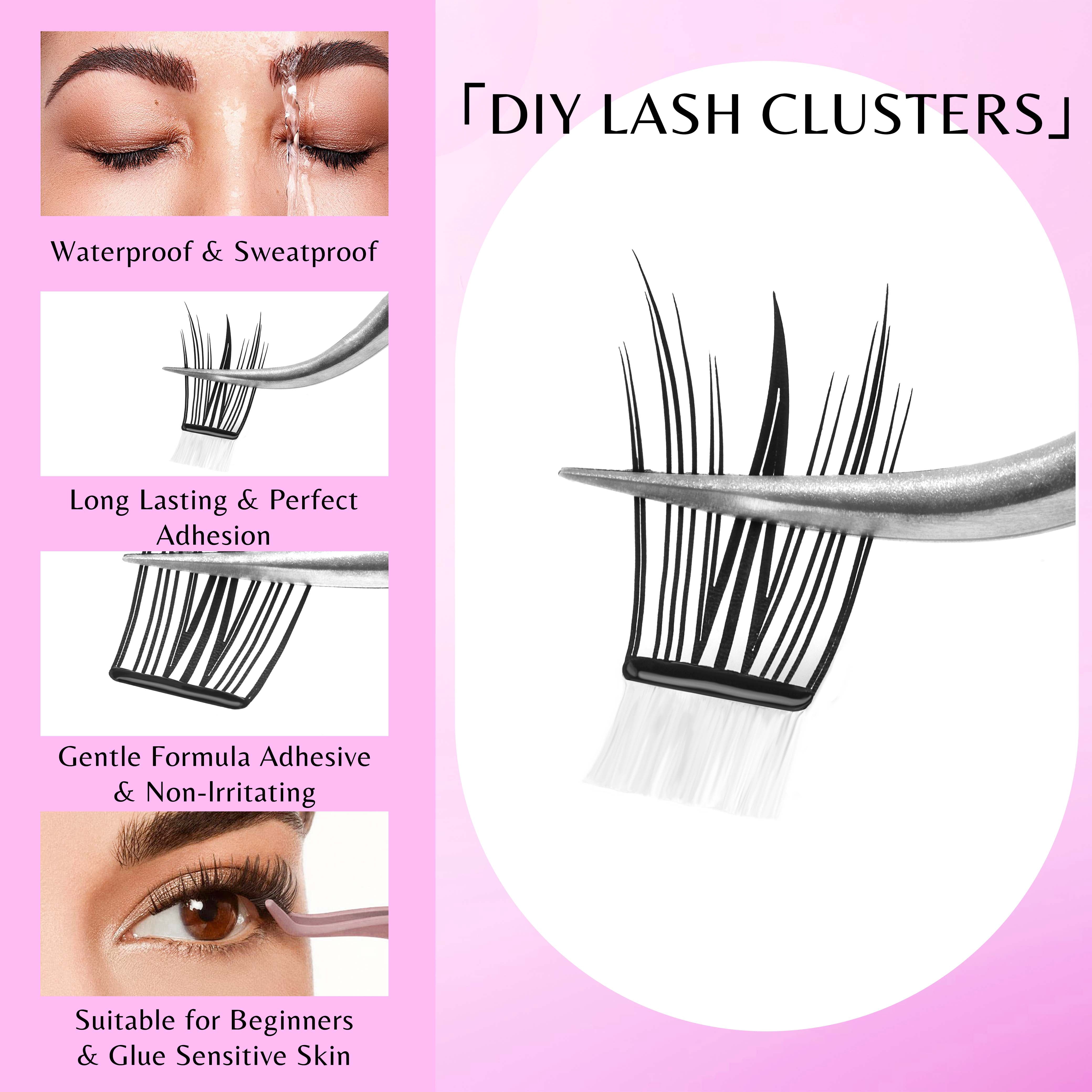 VEVESBEAUTY Lash Cluster Self Sdhesive Idol Lash 100 Fans 10-18mm