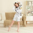 thumbnail image 3 of FORMRS Niños Bathrobe Unisex Hooded Robe Soft Plush Pajamas Sleepwear, Size 4-6T, Magical Halloween Ghost, 3 of 7