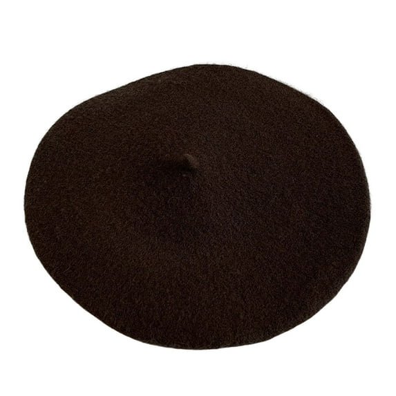 UDIYO Painter Hat No Brim Retro Wind-proof Flat Top Artist Style Decorate Solid Color French Artist Beret Hat for Dating