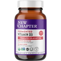 New Chapter Fermented Vitamin D3 2,000 IU, Organic, ONE Daily for Immune, Heart & Bone Support, 30 Veg Tabs