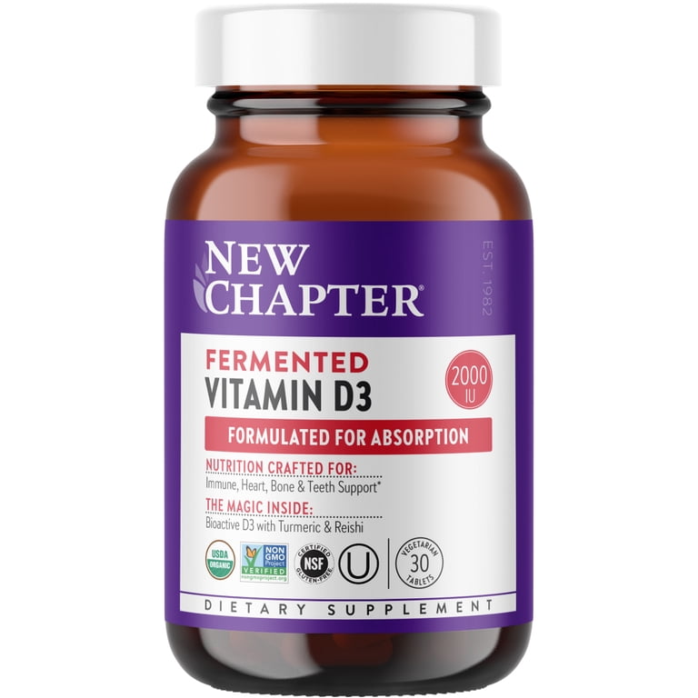 New Chapter Fermented Vitamin D3 2000 IU, 30 Tablets photo 1
