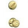 thumbnail image 2 of Schlage F59 GEO 605 Georgian Interior Knob with Deadbolt, Bright Brass (Interior Half Only), 2 of 2