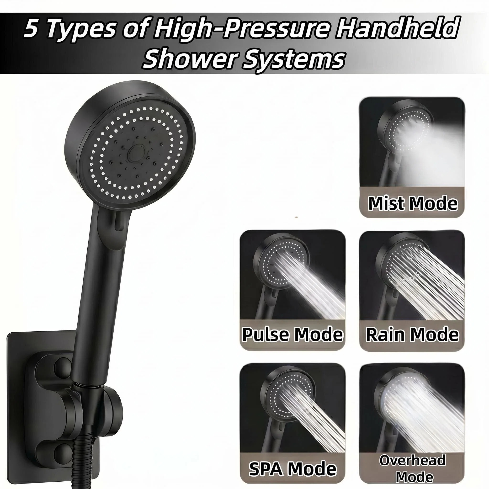 DNXNIAIFY 6-Inch Rain Showerhead with 60-Inch Hose photo 4