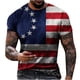 thumbnail image 1 of Camiseta qucoqpe con la bandera estadounidense para hombre, camisetas patrióticas vintage, camiseta hipster de manga corta del 4 de julio en liquidación, 1 of 5