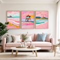 thumbnail image 3 of Set de 3 lienzos rosas Joocrise Beach Boho de 41 x 61 cm, 3 of 7
