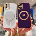 thumbnail image 4 of for iPhone 11 Case Compatible with MagSafe, Luxury Love Heart Soft Phone Case, Full Camera Lens Protection Magnetic Case for iPhone 11 for Women Girls (6.1") - White, 4 of 9