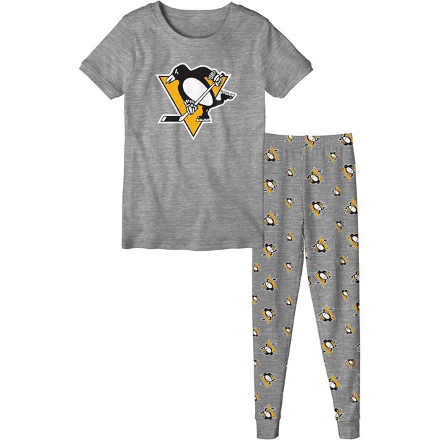 Youth Pittsburgh Penguins Short Sleeve T-Shirt & Pants Sleep Set - Size 8.