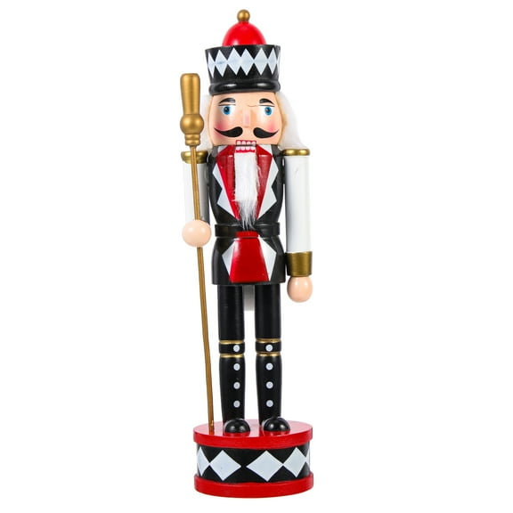 Gymnture Wooden Nutcracker Christmas Decorations - 30CM Black