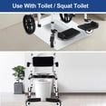 thumbnail image 3 of Shower Commode Wheelchair with 2 Lockable Wheels, Footrests, Flip-up Arms, 308 LBS Capacity, Commode Chair for Adults Seniors, 3 of 9