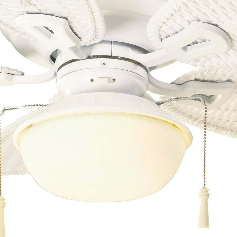 Hampton Bay Palm Beach III 48 in. LED Indoor/Outdoor Matte White