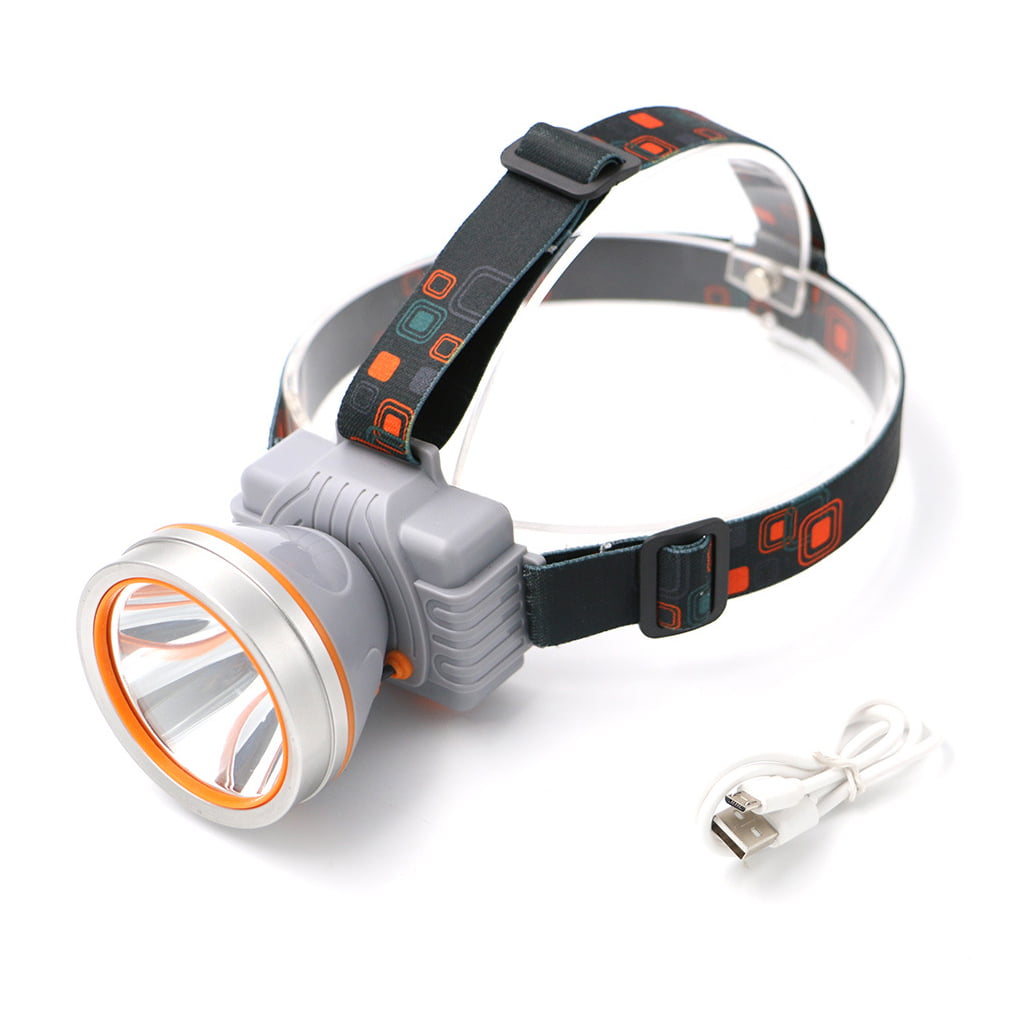 2*COB+2*Red USB Rechargeable with USB Cable 18650 100000LM LED Headlamp 4*T6 
