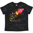 thumbnail image 3 of Inktastic Valentine's Day Rocket Ship with Hearts Boys or Girls Toddler T-Shirt, 3 of 5