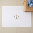 thumbnail image 4 of REGALWOVEN 100% Cotton Bathroom Rug Absorbent Embroidered Bath Mat Washable Floor Towel Mat Luxury Hotel Spa Shower Home Decor White Flower Pattern 24" x 16", 4 of 5