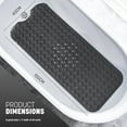 thumbnail image 2 of Premium Non-Slip Bath Mat - 200 Suction Cups, BPA, Latex Free, Mildew Resistant, Machine Washable - Safe, Durable & Comfortable for Shower Runner & Bathroom Tubs Extra Long (40x100cm) - Black, 2 of 5