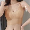 thumbnail image 5 of Hduncf Lace Bralettes for Women V Neck Spaghetti Strap Bra Unpadded Tops Trendy Cami Crop Top Going Out Lingerie Yellow L, 5 of 9