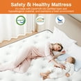 thumbnail image 3 of 14 inch King Size Hybrid Mattress, Cooling Memory Foam Mattress in a Box with Individually Pocket Springs CertiPUR-US Certified Medium Firm Breathable Pressure Relief White with Khaki Rim, 3 of 6