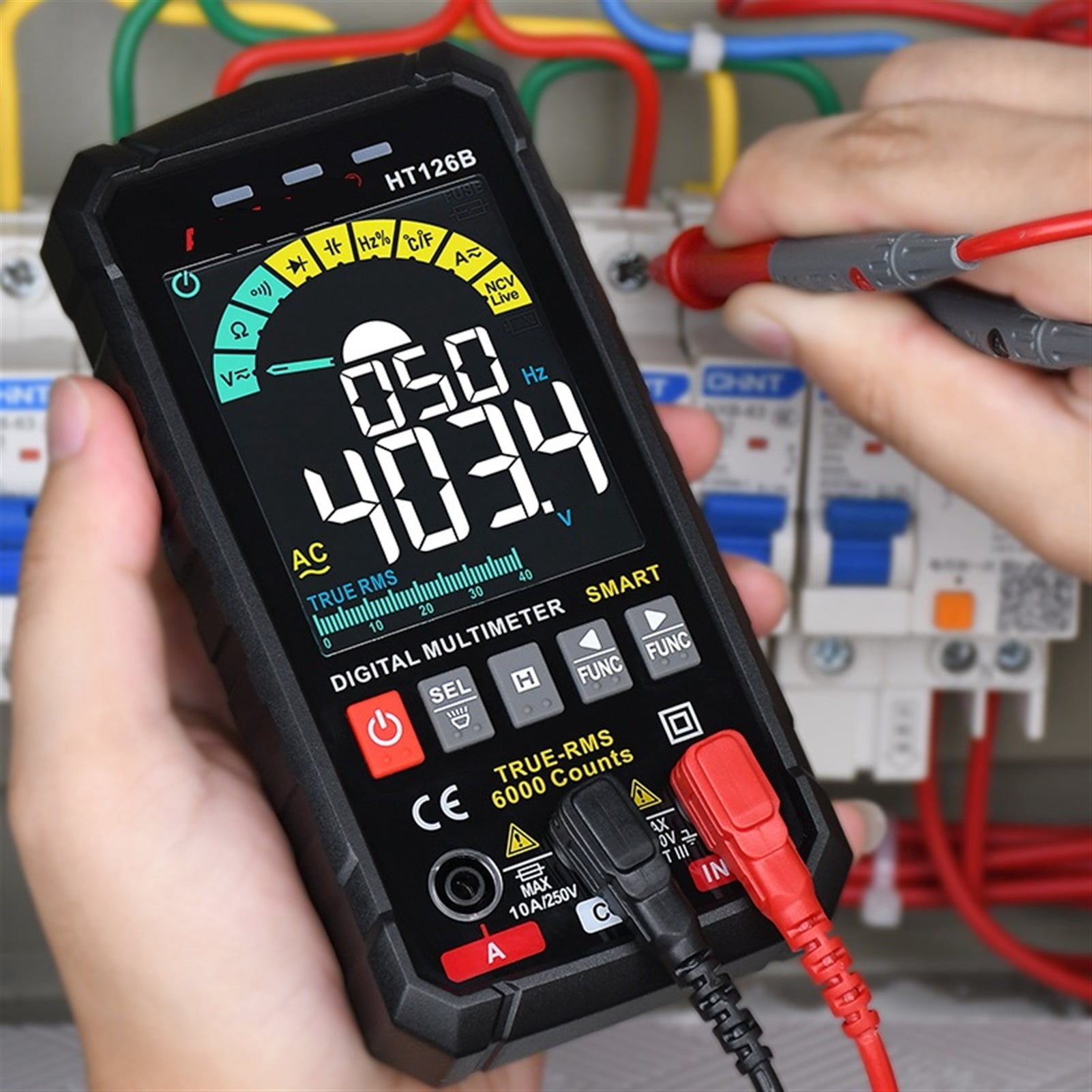 5th Generation Multimeter Digital Professional AC DC TRMS Voltage Current Ohm 60mF Hz DIY Electrician Meter Tester ,Precise Measurements