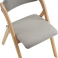 thumbnail image 5 of Folding Chairs 2 Pack Wooden Folding Chairs with Padded Seats and Back, Portable Stackable Dining Chairs Set of 2 Folding Chairs Ideal for Kitchen Office Wedding Party Picnic, Khaki, 5 of 7