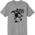 thumbnail image 3 of "Real Football" Sports Back to School Adult Heather Gray Crew Neck Short Sleeve Tee-Medium, 3 of 4