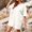White, variant on ClodeEU Womens Plus Size Crewneck Short Sleeve Sport Romper Reversible Jumpsuit with Pockets Coffee,Womens Plus L