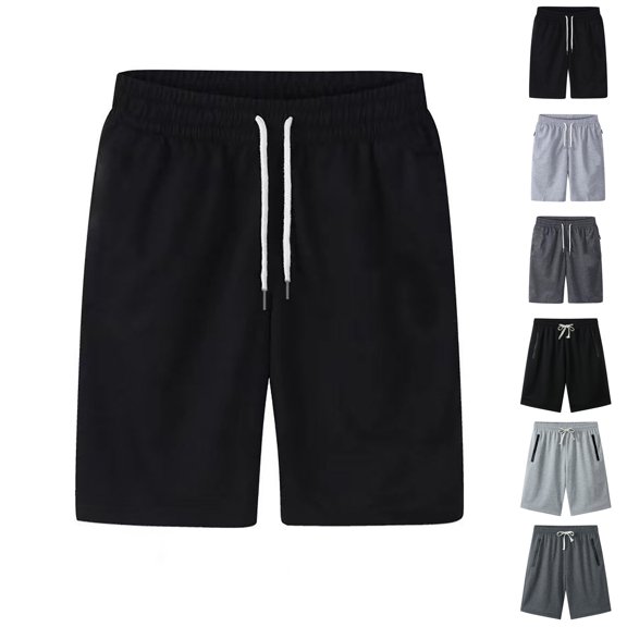 XINXIAOO Men's Shorts Casual Summer Shorts with Pockets Drawstring Elastic Waistband Athletic Shorts for Workout Gym Activewear, Size M-6XL