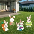 thumbnail image 4 of Easter Yard Signs Easy to Install Cartoon Rabbit Lawn Decoration, 4 of 5