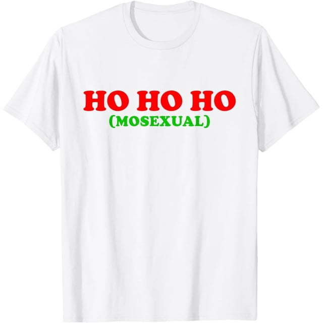 Ho Ho Mosexual - Camiseta divertida de Navidad con orgullo LGBTQ de Papá Noel