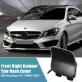 thumbnail image 2 of Cubierta de gancho de remolque para parachoques delantero derecho sin pintar, para Mercedes-Benz Clase CLA W117 C117 Coupe 2012-2015, tapa de ojo de gancho de remolque para parachoques delantero No.A1178851222, color negro Unique Bargains cubiertas de parachoques, 2 of 6