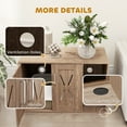thumbnail image 6 of PawHut Cat Litter Box Enclosure, Hidden Litter Box Furniture with Scratching Board, Cat Washroom End Side Table, 31.5" x 19" x 20", Walnut Brown, 6 of 9