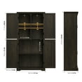 thumbnail image 7 of Homfa Farmhouse 63"H Kitchen Pantry Cabinet with Adjustable Shelf, Modern Wood Storage Cabinets for Small Space Department, Dark Brown, 7 of 7
