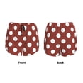 thumbnail image 3 of Daiia Maroon And White Polka Dot Pattern Women's 2 in 1 Running Shorts - Lightweight Athletic Workout Gym Yoga Shorts Liner with Phone Pockets-XX-Large, 3 of 7