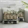 thumbnail image 3 of Chilfamy  Bless Our Home Eucalyptus Leaves Starfish Throw Pillow Covers, Seasonal Spring Summer Truck Home Sweet Home Cushion Case Decorations 22x22in, 3 of 5
