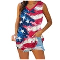 thumbnail image 4 of CHGBMOK Womens American Flag Tank Tops 4th of July Camo Tee Summer Loose Sleeveless Patriotic T Shirts USA Star Striped Tops Plus Size, 4 of 6