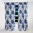 thumbnail image 4 of Designart "Blooming Blue And White Florals V" Floral Room Darkening Curtain Single Panel, 4 of 6