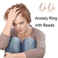 thumbnail image 3 of Anillo de ansiedad ajustable para mujer, 2 uds., con cuentas, anillo para aliviar el estrés, anillo giratorio, anillo de meditación, 3 of 8