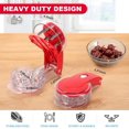 thumbnail image 2 of Large Cherry Pitter Tool for 6 Cherries - Premium Stainless Steel Cherry Core Remover - Portable Cherry Pitter - Easy to Use and Heavy Duty - Pit Cherries with Ease(Red), 2 of 4
