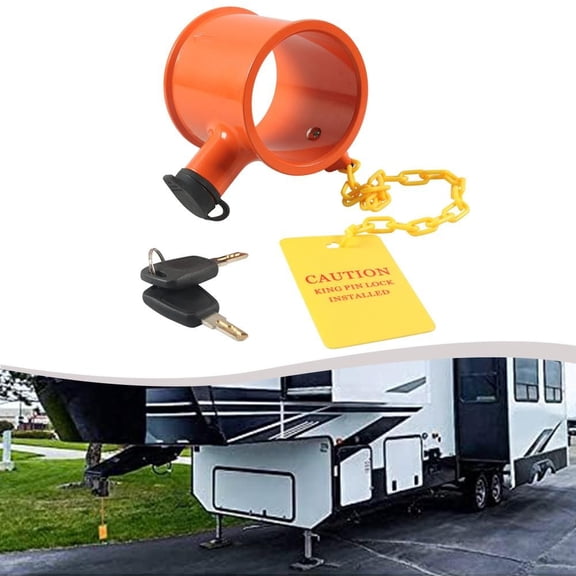 Huanke-Anti-Theft Trailer Lock King Pin Lock for RVs,Trucks and Trailers with 2 Keys
