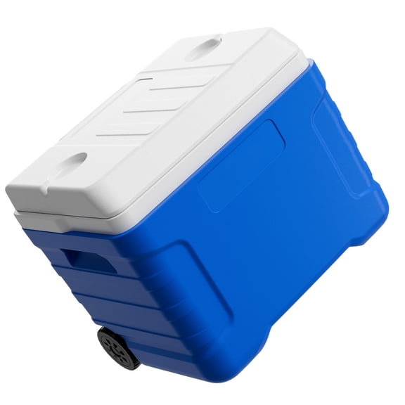 45QT Portable Rolling Cooler with Wheels Leak-Resistant Keeps Ice for 48 Hours Lightweight for Camping Picnics Outdoor Use